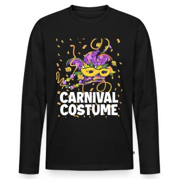 Karneval - Männer Premium Bio Langarmshirt - Schwarz - Vorne - Nico (187cm)