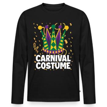 Karneval - Männer Premium Bio Langarmshirt - Schwarz - Vorne - Nico (187cm)