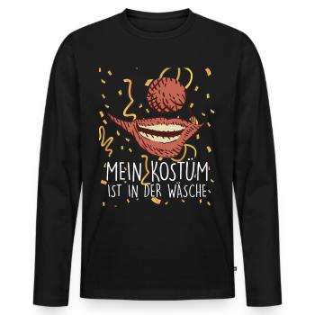 Déguisement de clown - T-shirt manches longues Premium bio Homme - noir - Devant - Nico (187cm)