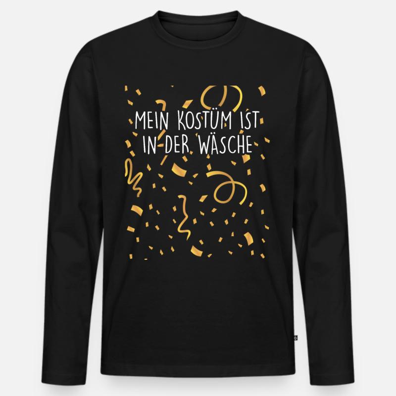 Kostüm - Männer Premium Bio Langarmshirt - Schwarz