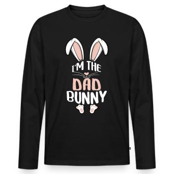 I'm The Dad Bunny - Männer Premium Bio Langarmshirt - Schwarz - Vorne - Nico (187cm)