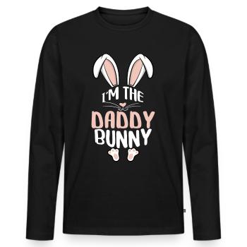 I'm The Daddy Bunny - Männer Premium Bio Langarmshirt - Schwarz - Vorne - Nico (187cm)