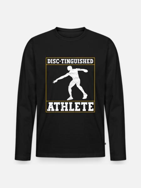 Discus thrower discus throw - Men's Premium Organic Long Sleeve Shirt - black