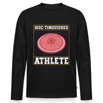 Lancer du disque Lancer du disque - T-shirt manches longues Premium bio Homme - noir - Devant - Nico (187cm)