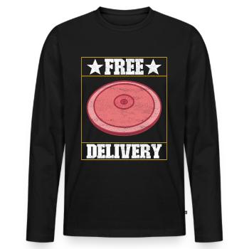 Lancer du disque Lancer du disque - T-shirt manches longues Premium bio Homme - noir - Devant - Nico (187cm)