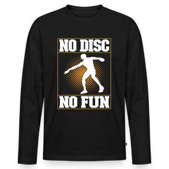 Lancer du disque Lancer du disque - T-shirt manches longues Premium bio Homme - noir - Devant - Nico (187cm)