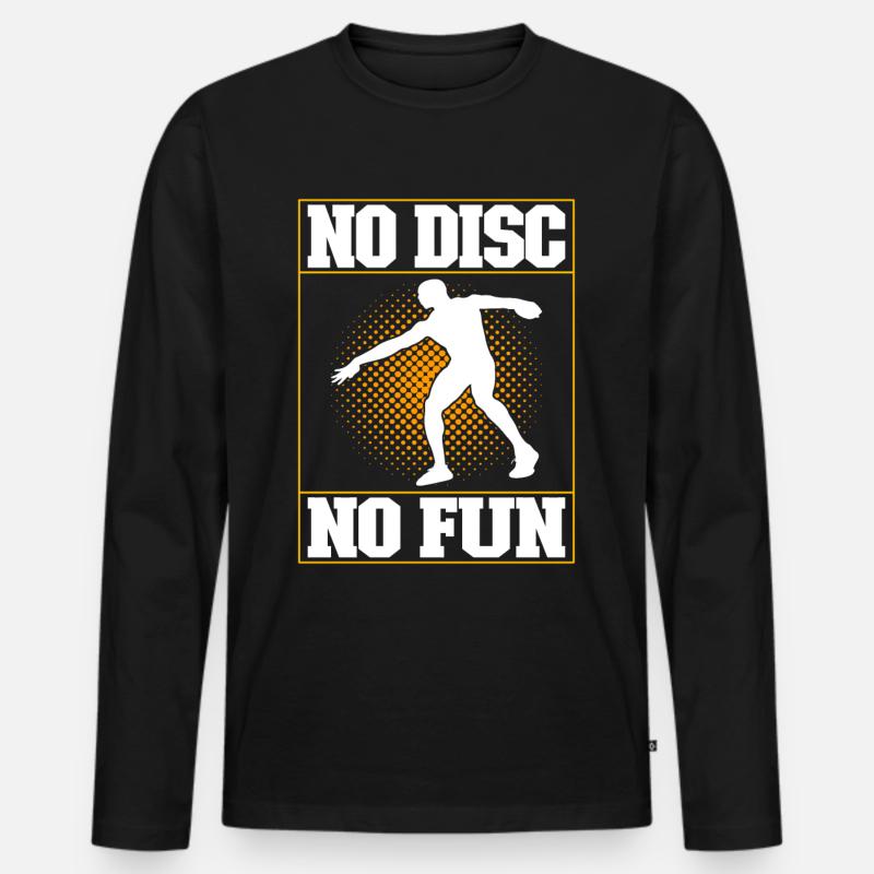 Discus thrower discus throw - Men's Premium Organic Long Sleeve Shirt - black
