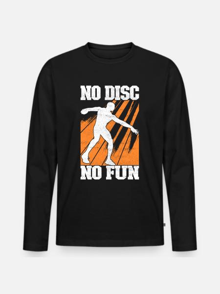 Diskuswerfer Diskuswerfen - Männer Premium Bio Langarmshirt - Schwarz