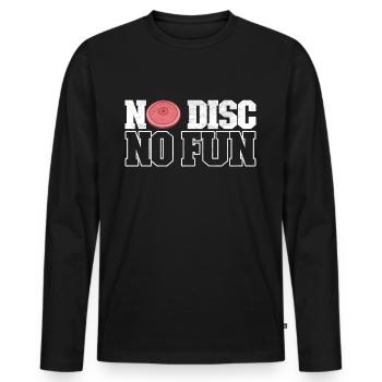 Lancer du disque Lancer du disque - T-shirt manches longues Premium bio Homme - noir - Devant - Nico (187cm)