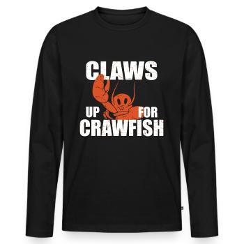 Pinces pour écrevisses pour écrevisses et homard - T-shirt manches longues Premium bio Homme - noir - Devant - Nico (187cm)