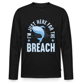 Whales Whale - Men's Premium Organic Long Sleeve Shirt - black - Front - Nico (187cm)