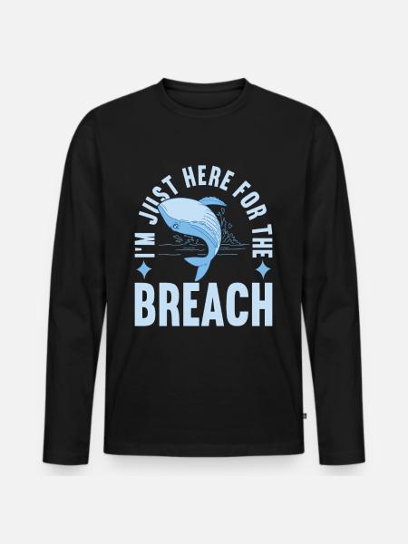 Whales Whale - Men's Premium Organic Long Sleeve Shirt - black