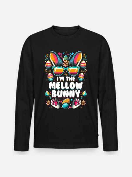 I'm The Mellow Bunny - Men's Premium Organic Long Sleeve Shirt - black