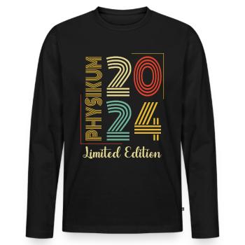 Physikum geschafft!!! Medizinstudent Universität 2 - Männer Premium Bio Langarmshirt - Schwarz - Vorne - Nico (187cm)