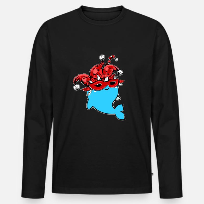 Karneval Karnewal - Männer Premium Bio Langarmshirt - Schwarz
