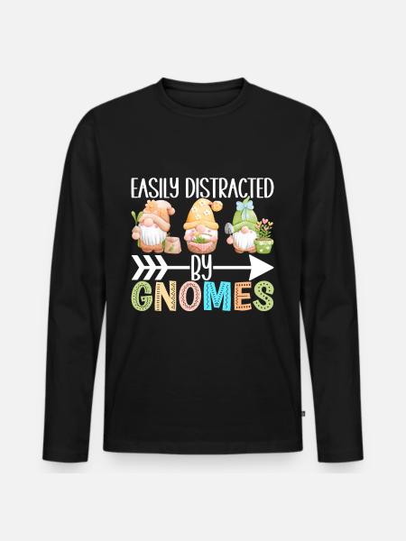 Gartenzwerge Gartenarbeit - Männer Premium Bio Langarmshirt - Schwarz