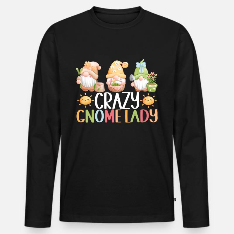 Gartenzwerge Gartenarbeit - Männer Premium Bio Langarmshirt - Schwarz