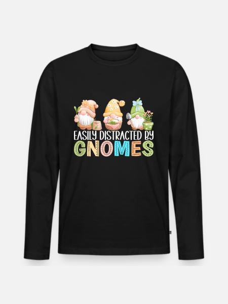 Gartenzwerge Gartenarbeit - Männer Premium Bio Langarmshirt - Schwarz