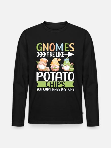 Gartenzwerge Gartenarbeit - Männer Premium Bio Langarmshirt - Schwarz