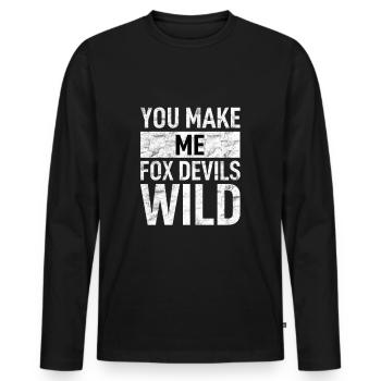 Denglisch - Männer Premium Bio Langarmshirt - Schwarz - Vorne - Nico (187cm)