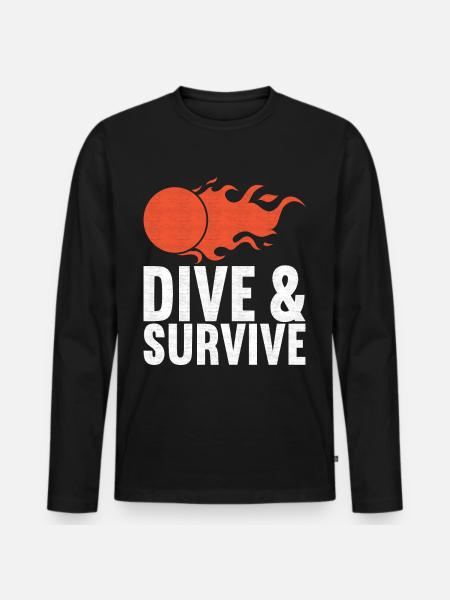 Dodgeball Dodgeball - Men's Premium Organic Long Sleeve Shirt - black