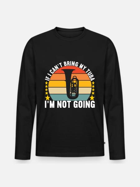 Tuba Tubist - Men's Premium Organic Long Sleeve Shirt - black