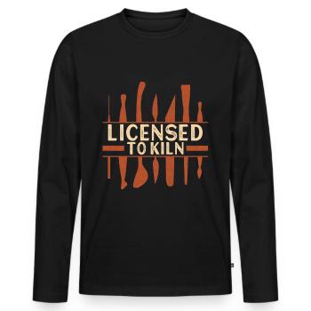 Töpfern Töpfer - Männer Premium Bio Langarmshirt - Schwarz - Vorne - Nico (187cm)