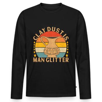 Töpfern Töpfer - Männer Premium Bio Langarmshirt - Schwarz - Vorne - Nico (187cm)