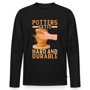 Töpfern Töpfer - Männer Premium Bio Langarmshirt - Schwarz - Vorne - Nico (187cm)