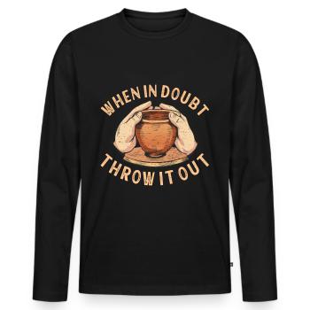 Töpfern Töpfer - Männer Premium Bio Langarmshirt - Schwarz - Vorne - Nico (187cm)