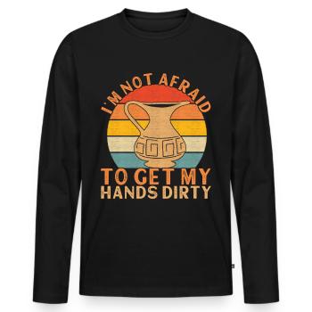 Töpfern Töpfer - Männer Premium Bio Langarmshirt - Schwarz - Vorne - Nico (187cm)