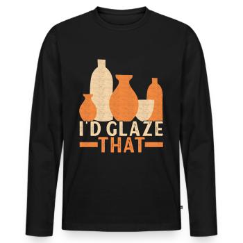 Töpfern Töpfer - Männer Premium Bio Langarmshirt - Schwarz - Vorne - Nico (187cm)