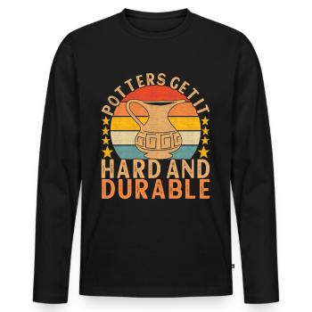 Töpfern Töpfer - Männer Premium Bio Langarmshirt - Schwarz - Vorne - Nico (187cm)