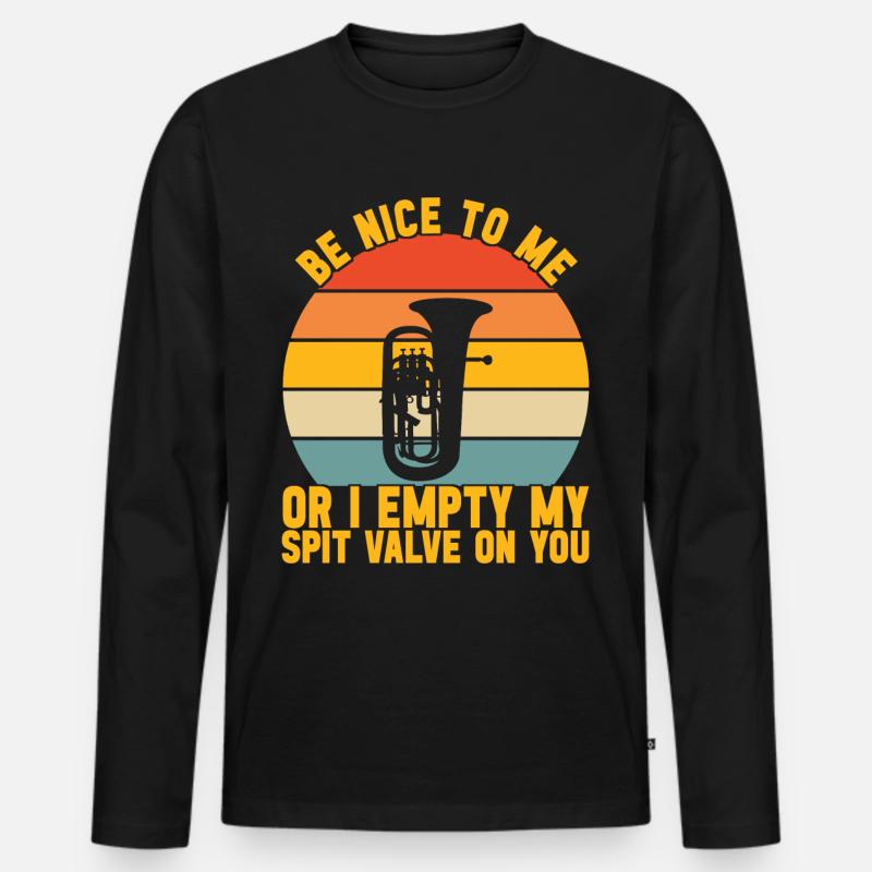 Euphonium Euphoniumspieler - Männer Premium Bio Langarmshirt - Schwarz