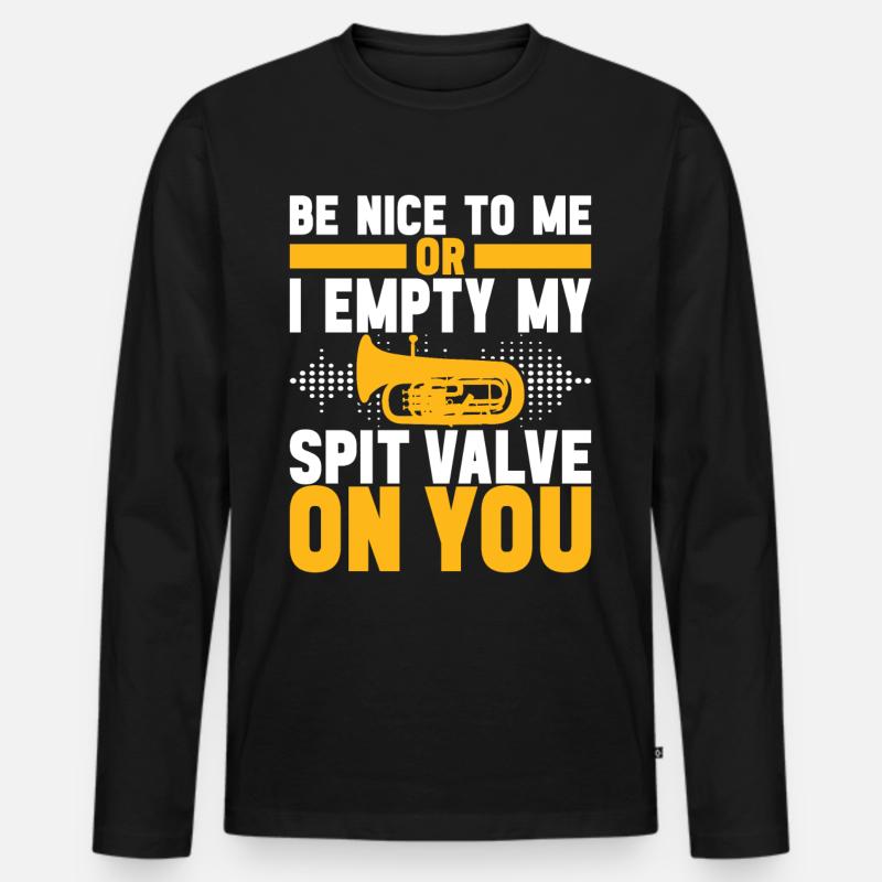 Euphonium Euphoniumspieler - Männer Premium Bio Langarmshirt - Schwarz