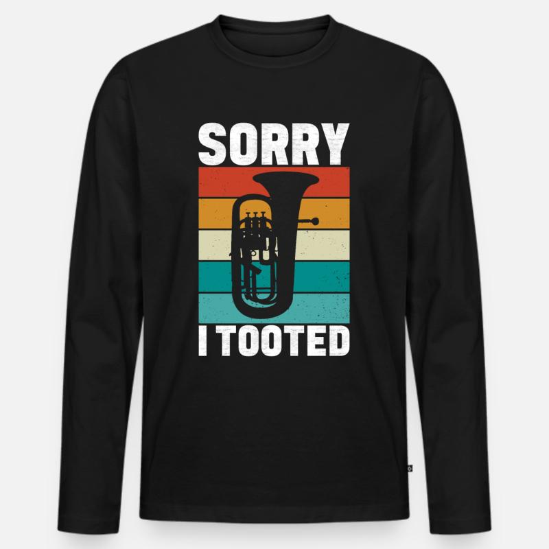 Euphonium Euphoniumspieler - Männer Premium Bio Langarmshirt - Schwarz
