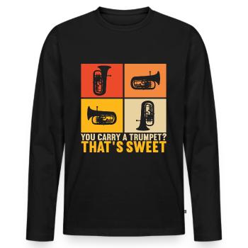 Euphonium Euphoniumspieler - Männer Premium Bio Langarmshirt - Schwarz - Vorne - Nico (187cm)