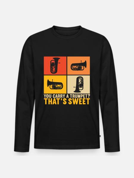 Euphonium Euphonium Player - Men's Premium Organic Long Sleeve Shirt - black