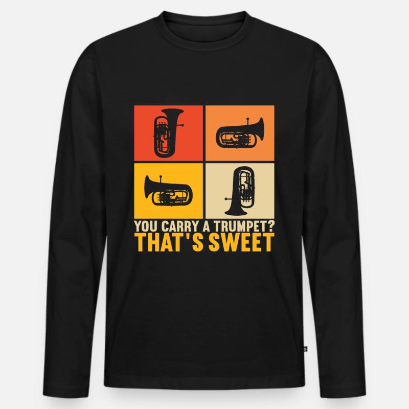 Euphonium Euphonium Player - Men's Premium Organic Long Sleeve Shirt - black