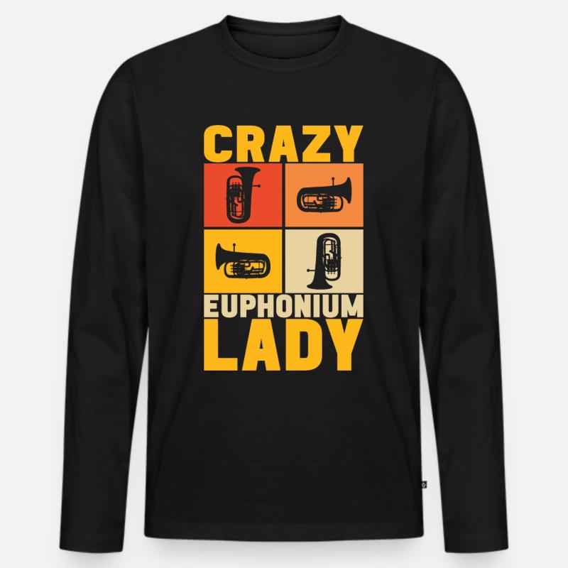 Euphonium Euphoniumspieler - Männer Premium Bio Langarmshirt - Schwarz