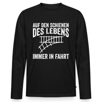Model Railroad Model Train Train Railroad Railroad Railroad Railroad Model Train Model Train Model T - Men's Premium Organic Long Sleeve Shirt - black - Front - Nico (187cm)