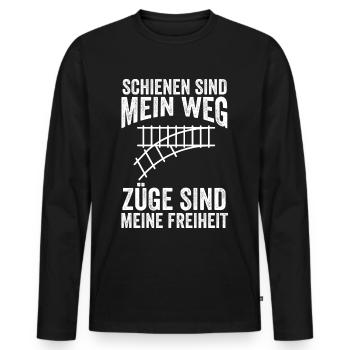 Model Railroad Model Train Train Railroad Railroad Railroad Railroad Model Train Model Train Model T - Men's Premium Organic Long Sleeve Shirt - black - Front - Nico (187cm)