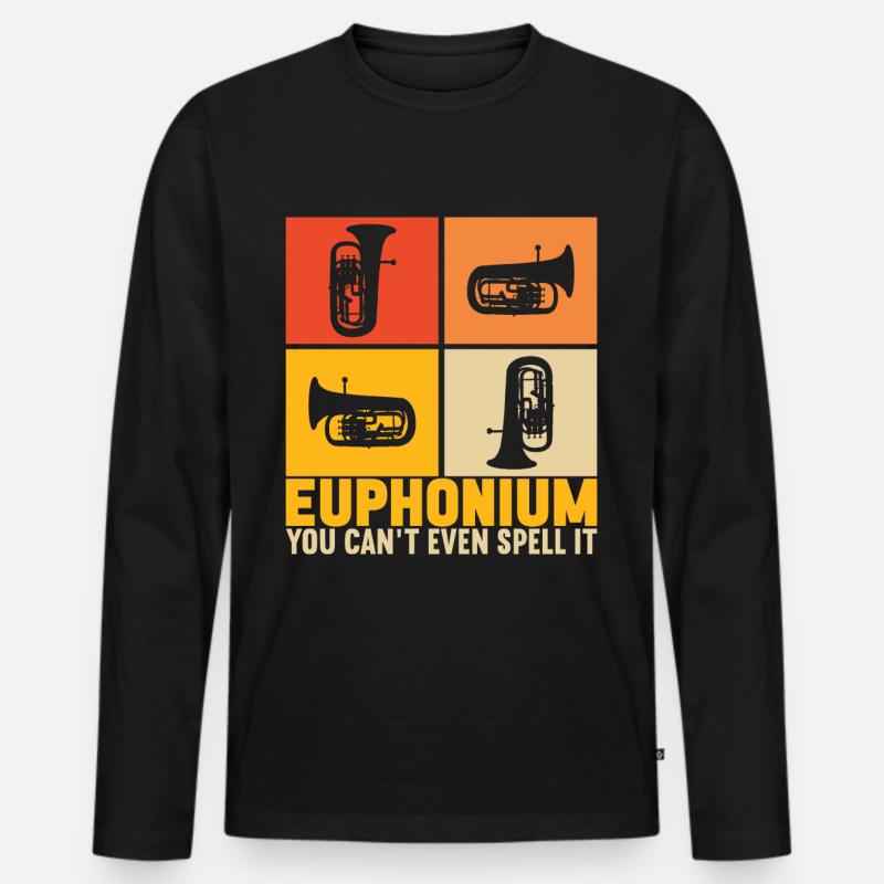 Euphonium Euphonist - Männer Premium Bio Langarmshirt - Schwarz