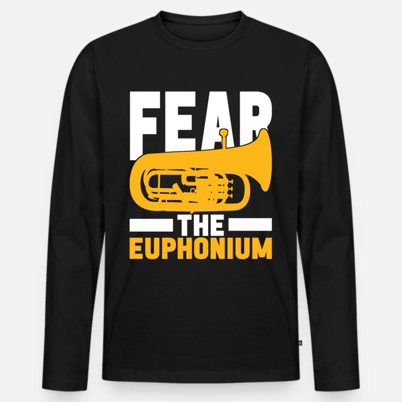 Euphonium Euphonist - Männer Premium Bio Langarmshirt - Schwarz