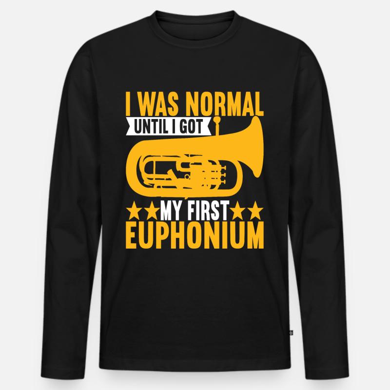 Euphonium Euphoniumspieler - Männer Premium Bio Langarmshirt - Schwarz