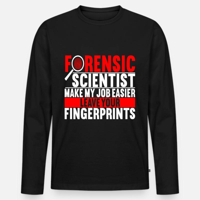 Forensik Forensiker - Männer Premium Bio Langarmshirt - Schwarz