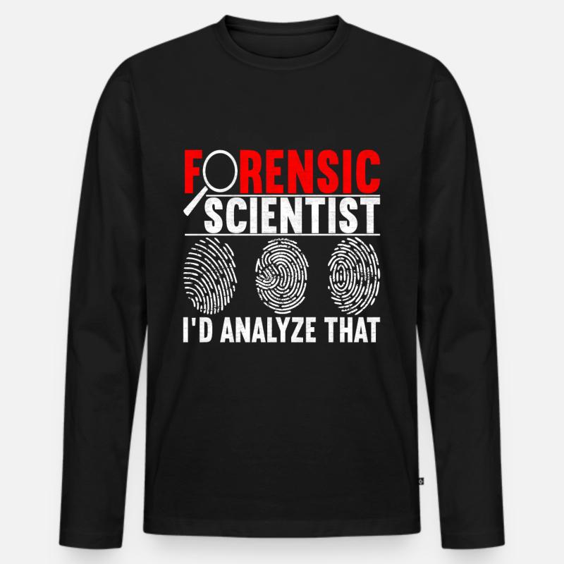 Forensik Forensiker - Männer Premium Bio Langarmshirt - Schwarz