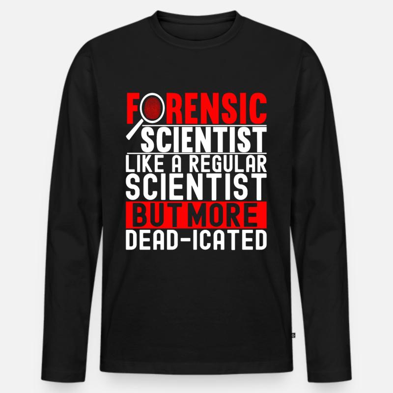 Forensik Forensiker - Männer Premium Bio Langarmshirt - Schwarz