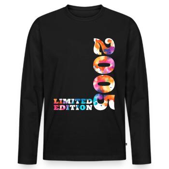 Colorful Birthday Limited Edition 2005 - Men's Premium Organic Long Sleeve Shirt - black - Front - Nico (187cm)