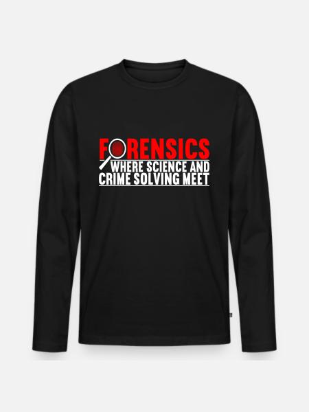 Forensik Forensiker - Männer Premium Bio Langarmshirt - Schwarz